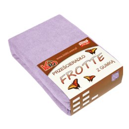 Prześcieradło frotte z gumką 160x220 wrzosowe 036 grube 200g/m2 KARO