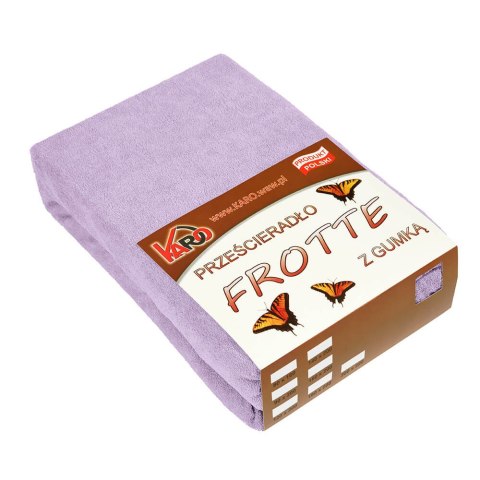 Prześcieradło frotte z gumką 160x220 wrzosowe 036 grube 200g/m2 KARO Prześcieradło frotte z gumką 160x220 wrzosowe 036 grube 200g/m2 KARO