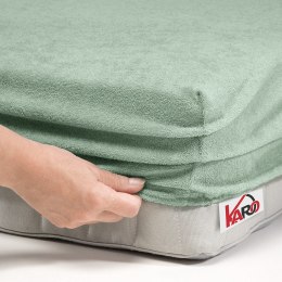 Prześcieradło frotte z gumką 200x200 oliwkowe 013 grube 200g/m2 KARO