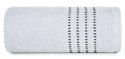 Ręcznik 30x50 Fiore srebrny 500g/m2 frotte ozdobiony bordiurą w postaci cienkich paseczków Eurofirany Ręcznik 30x50 Fiore srebrny 500g/m2 frotte ozdobiony bordiurą w postaci cienkich paseczków Eurofirany