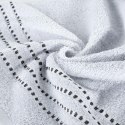Ręcznik 30x50 Fiore srebrny 500g/m2 frotte ozdobiony bordiurą w postaci cienkich paseczków Eurofirany Ręcznik 30x50 Fiore srebrny 500g/m2 frotte ozdobiony bordiurą w postaci cienkich paseczków Eurofirany