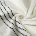 Ręcznik 50x90 Fiore kremowy 500g/m2 frotte ozdobiony bordiurą w postaci cienkich paseczków Eurofirany Ręcznik 50x90 Fiore kremowy 500g/m2 frotte ozdobiony bordiurą w postaci cienkich paseczków Eurofirany