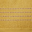 Ręcznik 70x140 Fiore musztardowy 500g/m2 frotte ozdobiony bordiurą w postaci cienkich paseczków Eurofirany Ręcznik 70x140 Fiore musztardowy 500g/m2 frotte ozdobiony bordiurą w postaci cienkich paseczków Eurofirany