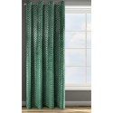 Zasłona 140x250 Moly zielona srebrna welurowa gotowa na przelotkach Zasłona 140x250 Moly zielona srebrna welurowa gotowa na przelotkach
