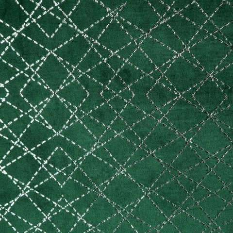 Zasłona 140x250 Moly zielona srebrna welurowa gotowa na przelotkach Zasłona 140x250 Moly zielona srebrna welurowa gotowa na przelotkach