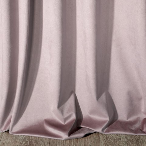 Zasłona 215x250 Melanie pudrowa różowa welurowa gotowa na przelotkach Eurofirany Zasłona 215x250 Melanie pudrowa różowa welurowa gotowa na przelotkach Eurofirany
