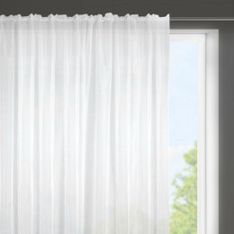 Firana 350x150 Lucy biała gotowa na taśmie z delikatnego i lekkiego woalu Eurofirany