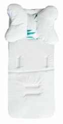 Nakładka redukująca nacisk Iris 32x75 do wózka i fotelika liście 5 kremowa zielona dziecięca poduszka motylek Nakładka redukująca nacisk Iris 32x75 do wózka i fotelika liście 5 kremowa zielona dziecięca poduszka motylek