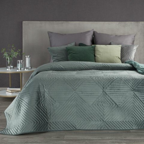 Narzuta dekoracyjna 220x240 Sofia 2 miętowa ciemna geometria welurowa Eurofirany Narzuta dekoracyjna 220x240 Sofia 2 miętowa ciemna geometria welurowa Eurofirany