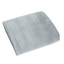 Narzuta dekoracyjna 230x260 Sofia srebrna welurowa jodełka Eurofirany Narzuta dekoracyjna 230x260 Sofia srebrna welurowa jodełka Eurofirany