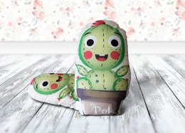 Poduszka przytulanka 40x40 D-101 Kaktus zielony szary My Pot kształtka doniczka dekoracyjna