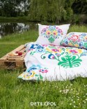 Pościel bawełniana 160x200 3612 A Łowicka wycinanka biała szara kolorowa kwiaty kurpiowska dwustronna Holland Home 2 Pościel bawełniana 160x200 3612 A Łowicka wycinanka biała szara kolorowa kwiaty kurpiowska dwustronna Holland Home 2