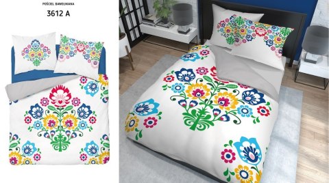 Pościel bawełniana 220x200 3612 A Łowicka wycinanka biała szara kolorowa kwiaty kurpiowska dwustronna Holland Home 2 Pościel bawełniana 220x200 3612 A Łowicka wycinanka biała szara kolorowa kwiaty kurpiowska dwustronna Holland Home 2