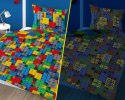 Pościel świecąca w ciemności 160x200 Klocki konstrukcyjne 3534 A bawełniana wielokolorowa Fluo 8460 młodzieżowa dziecięca Pościel świecąca w ciemności 160x200 Klocki konstrukcyjne 3534 A bawełniana wielokolorowa Fluo 8460 młodzieżowa dziecięca