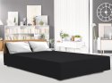 Prześcieradło jersey elastan 220x200 z gumką czarne na wysoki materac 25 cm Luxury
