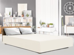 Prześcieradło jersey elastan 220x200 z gumką ekri ekologia na wysoki materac 25 cm Luxury
