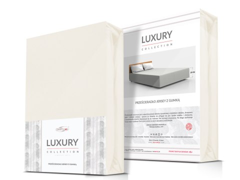 Prześcieradło jersey elastan 220x200 z gumką ekri ekologia na wysoki materac 25 cm Luxury Prześcieradło jersey elastan 220x200 z gumką ekri ekologia na wysoki materac 25 cm Luxury
