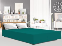 Prześcieradło jersey elastan 220x200 z gumką zielone na wysoki materac 25 cm Luxury