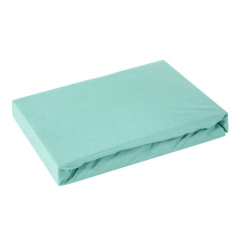 Prześcieradło jersey z gumką 120x200 miętowe na wysoki materac 25 cm 125 g/m2 Prześcieradło jersey z gumką 120x200 miętowe na wysoki materac 25 cm 125 g/m2