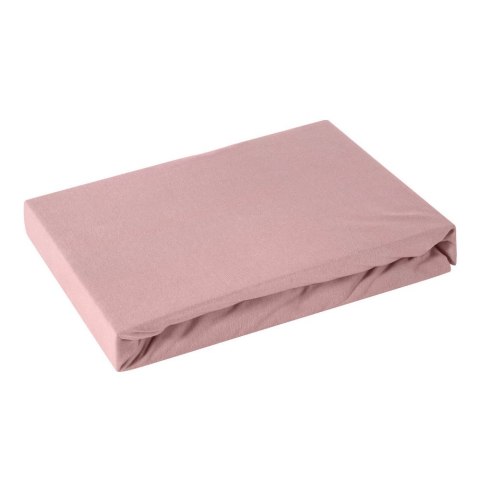 Prześcieradło jersey z gumką 120x200 pudrowe różowe na wysoki materac 25 cm 125 g/m2 Prześcieradło jersey z gumką 120x200 pudrowe różowe na wysoki materac 25 cm 125 g/m2