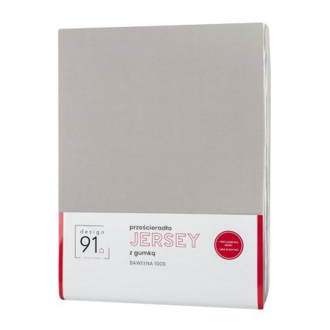 Prześcieradło jersey z gumką 140x200 srebrne na wysoki materac 30 cm 125 g/m2 Prześcieradło jersey z gumką 140x200 srebrne na wysoki materac 30 cm 125 g/m2