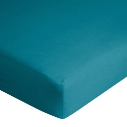 Prześcieradło jersey z gumką 140x200 turkusowe na wysoki materac 30 cm 125 g/m2