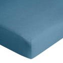 Prześcieradło jersey z gumką 160x200 niebieskie na wysoki materac 30 cm 125 g/m2 Prześcieradło jersey z gumką 160x200 niebieskie na wysoki materac 30 cm 125 g/m2