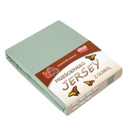 Prześcieradło jersey z gumką 200x200 oliwkowe 013 grube 150g/m2 KARO
