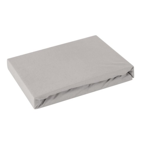 Prześcieradło jersey z gumką 220x200 srebrne na wysoki materac 30 cm 125 g/m2 Prześcieradło jersey z gumką 220x200 srebrne na wysoki materac 30 cm 125 g/m2