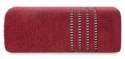 Ręcznik 30x50 Fiore czerwony 500g/m2 frotte ozdobiony bordiurą w postaci cienkich paseczków Eurofirany Ręcznik 30x50 Fiore czerwony 500g/m2 frotte ozdobiony bordiurą w postaci cienkich paseczków Eurofirany