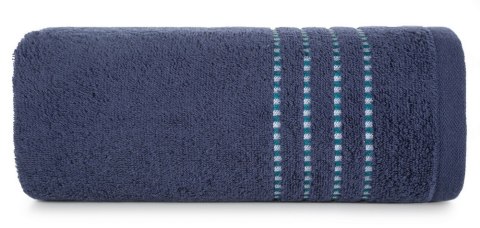 Ręcznik 30x50 Fiore granatowy 500g/m2 frotte ozdobiony bordiurą w postaci cienkich paseczków Eurofirany Ręcznik 30x50 Fiore granatowy 500g/m2 frotte ozdobiony bordiurą w postaci cienkich paseczków Eurofirany