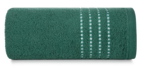 Ręcznik 30x50 Fiore zielony ciemny 500g/m2 frotte ozdobiony bordiurą w postaci cienkich paseczków Eurofirany Ręcznik 30x50 Fiore zielony ciemny 500g/m2 frotte ozdobiony bordiurą w postaci cienkich paseczków Eurofirany