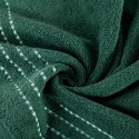 Ręcznik 30x50 Fiore zielony ciemny 500g/m2 frotte ozdobiony bordiurą w postaci cienkich paseczków Eurofirany Ręcznik 30x50 Fiore zielony ciemny 500g/m2 frotte ozdobiony bordiurą w postaci cienkich paseczków Eurofirany