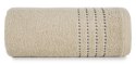 Ręcznik 50x90 Fiore beżowy 500g/m2 frotte ozdobiony bordiurą w postaci cienkich paseczków Eurofirany Ręcznik 50x90 Fiore beżowy 500g/m2 frotte ozdobiony bordiurą w postaci cienkich paseczków Eurofirany