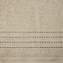 Ręcznik 50x90 Fiore beżowy 500g/m2 frotte ozdobiony bordiurą w postaci cienkich paseczków Eurofirany Ręcznik 50x90 Fiore beżowy 500g/m2 frotte ozdobiony bordiurą w postaci cienkich paseczków Eurofirany