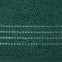 Ręcznik 50x90 Fiore zielony ciemny 500g/m2 frotte ozdobiony bordiurą w postaci cienkich paseczków Eurofirany Ręcznik 50x90 Fiore zielony ciemny 500g/m2 frotte ozdobiony bordiurą w postaci cienkich paseczków Eurofirany