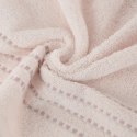 Ręcznik 70x140 Fiore różowy jasny 500g/m2 frotte ozdobiony bordiurą w postaci cienkich paseczków Eurofirany Ręcznik 70x140 Fiore różowy jasny 500g/m2 frotte ozdobiony bordiurą w postaci cienkich paseczków Eurofirany