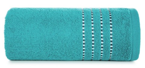 Ręcznik 70x140 Fiore turkusowy jasny 500g/m2 frotte ozdobiony bordiurą w postaci cienkich paseczków Eurofirany Ręcznik 70x140 Fiore turkusowy jasny 500g/m2 frotte ozdobiony bordiurą w postaci cienkich paseczków Eurofirany
