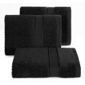 Ręcznik Jessi 30x50 czarny 500g/m2 z fakturą wytłaczanej krateczki i welurową bordiurą frotte Eurofirany Ręcznik Jessi 30x50 czarny 500g/m2 z fakturą wytłaczanej krateczki i welurową bordiurą frotte Eurofirany