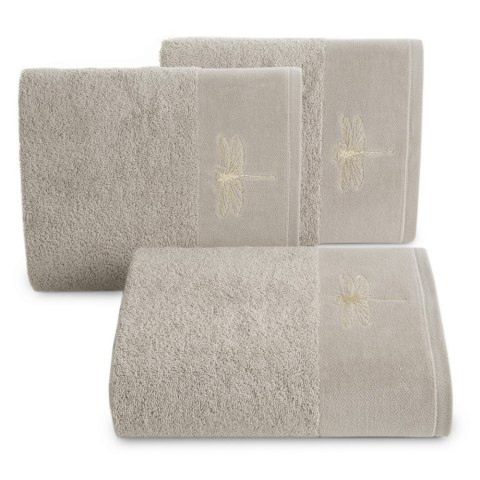 Ręcznik Lori 1 50x90 beżowy ważka 485g/m2 frotte Eurofirany Ręcznik Lori 1 50x90 beżowy ważka 485g/m2 frotte Eurofirany