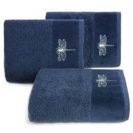 Ręcznik Lori 1 50x90 granatowy ważka 485g/m2 frotte Eurofirany