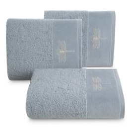 Ręcznik Lori 1 50x90 srebrny ważka 485g/m2 frotte Eurofirany