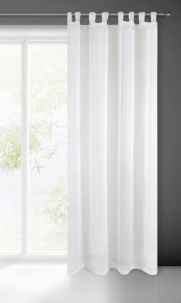 Firana 140x250 Lucy biała gotowa na szelkach z delikatnego i lekkiego woalu Eurofirany