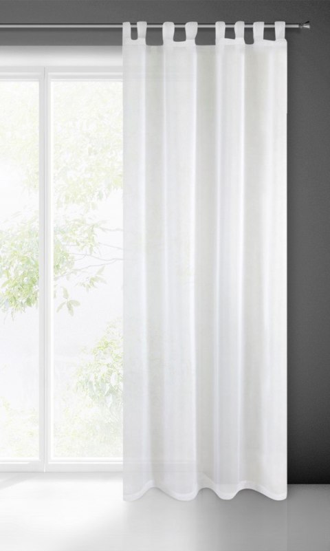 Firana 140x250 Lucy biała gotowa na szelkach z delikatnego i lekkiego woalu Eurofirany Firana 140x250 Lucy biała gotowa na szelkach z delikatnego i lekkiego woalu Eurofirany