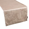 Obrus 40x140 Goja beżowy bieżnik liście miłorzębu Pierre Cardin z błyszczącym nadrukiem welurowy Eurofirany Obrus 40x140 Goja beżowy bieżnik liście miłorzębu Pierre Cardin z błyszczącym nadrukiem welurowy Eurofirany