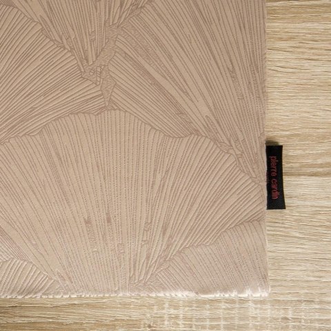 Obrus 40x140 Goja beżowy bieżnik liście miłorzębu Pierre Cardin z błyszczącym nadrukiem welurowy Eurofirany Obrus 40x140 Goja beżowy bieżnik liście miłorzębu Pierre Cardin z błyszczącym nadrukiem welurowy Eurofirany