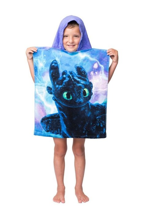 Poncho dla dzieci 50x115 Jak wytresować smoka 3 ręcznik z kapturem 7721 dziecięce Poncho dla dzieci 50x115 Jak wytresować smoka 3 ręcznik z kapturem 7721 dziecięce