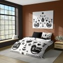 Pościel bawełniana 160x200 Folk 02 Łowicka Wycinanka czarna biała kurpiowska folkowa Pościel bawełniana 160x200 Folk 02 Łowicka Wycinanka czarna biała kurpiowska folkowa