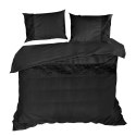 Pościel bawełniana 160x200 Lana 3 czarna z koronką haftowana jednobarwna Premium Eurofirany Pościel bawełniana 160x200 Lana 3 czarna z koronką haftowana jednobarwna Premium Eurofirany