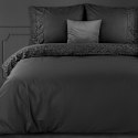 Pościel bawełniana 160x200 Lana 3 czarna z koronką haftowana jednobarwna Premium Eurofirany Pościel bawełniana 160x200 Lana 3 czarna z koronką haftowana jednobarwna Premium Eurofirany